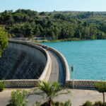 The Marathon Dam and Lake, near Athens Greece.