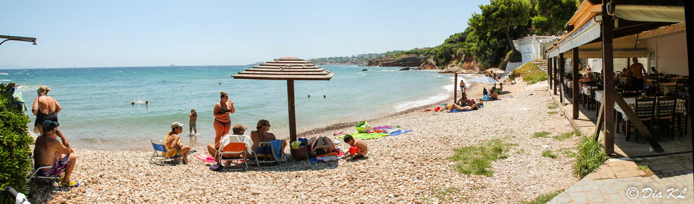 Argyra Akti beach. Nea Makri. Attica Greece.
