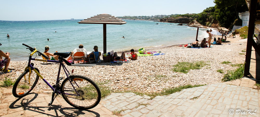 Argyra Akti beach. Nea Makri. Attica Greece.