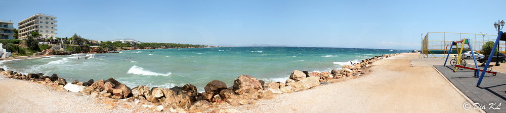 Panoramic view. Mati Nautical Sports Club marina. Nea Makri. Attica Greece.