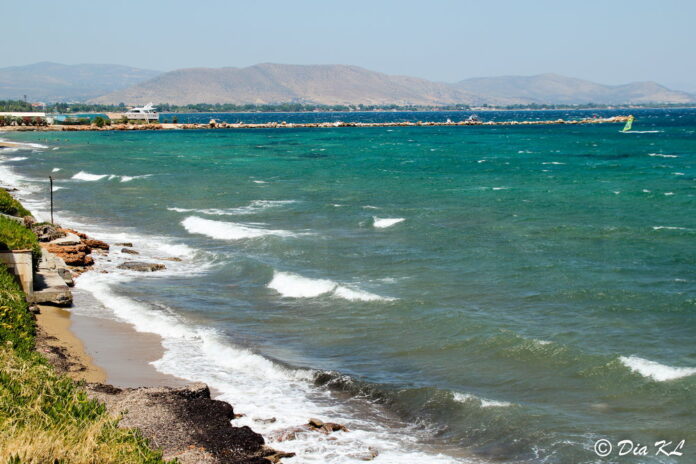 Karla beach. Nea Makri, Attica, Greece.