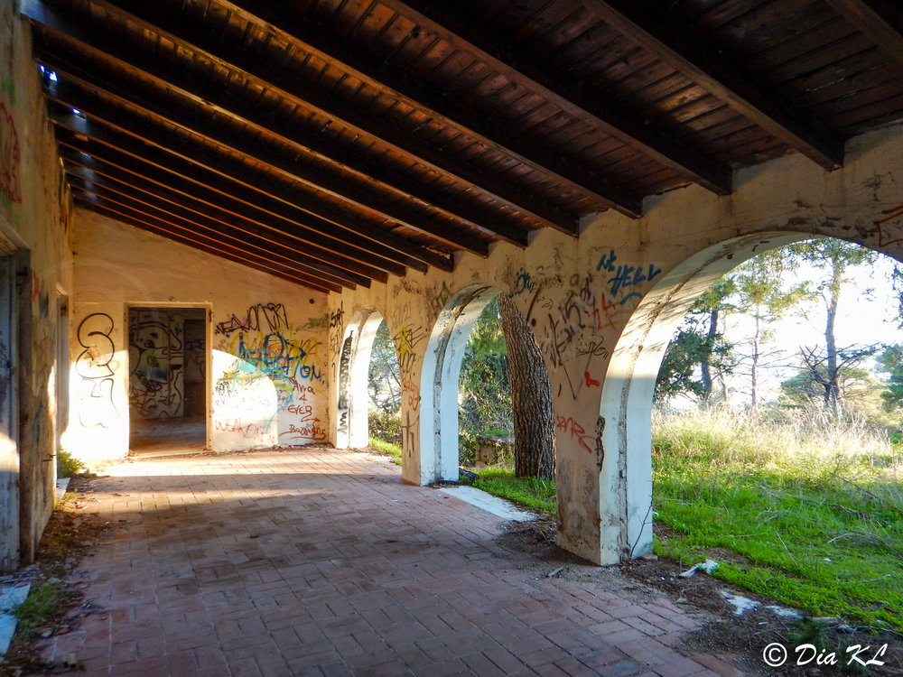 Main structure. Villa Levidi urbex (urban exploration. Athens Greece.