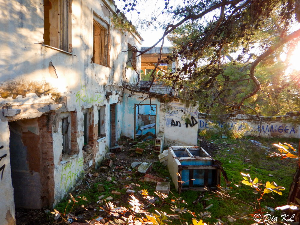 Main structure. Villa Levidi urbex (urban exploration. Athens Greece.