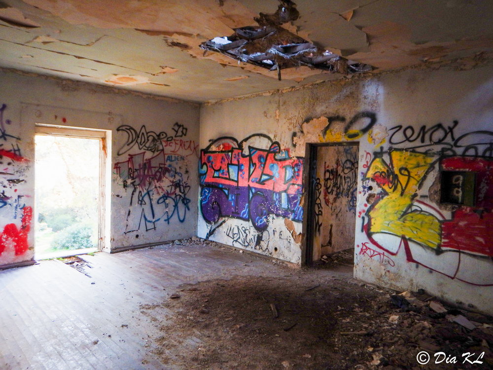Main structure. Villa Levidi urbex (urban exploration. Athens Greece.